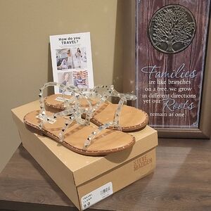 Steve Madden Silver Studded Sandals